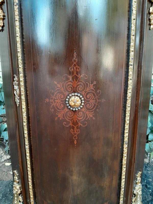 An Early 20thC French Style Mahogany Cabinet with Gilt Mounts, Gallery and Inlay