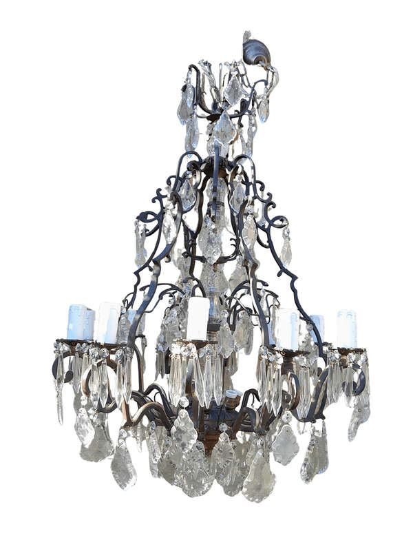 A 20TH Century French Style Crystal Chandelier