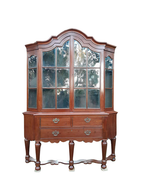 A 19th Century Dutch Walnut  Display Cabinet 