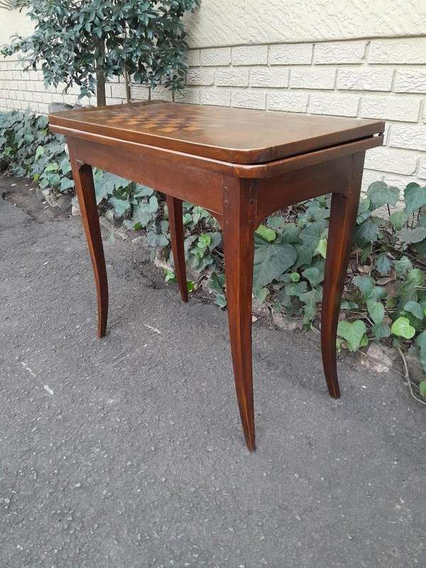 A 19th Century  French Walnut Chess And Games Table