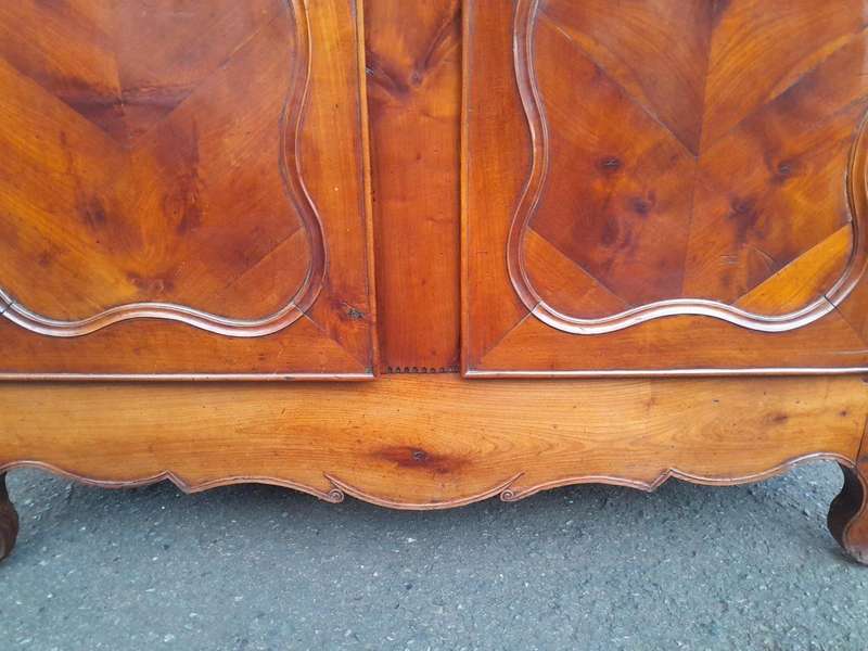 An Early 19th Century French Walnut and Cherrywood Port Armoire with Original Brass Fittings