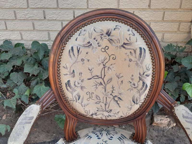 A Pair Of 19thc French Walnut Armchairs