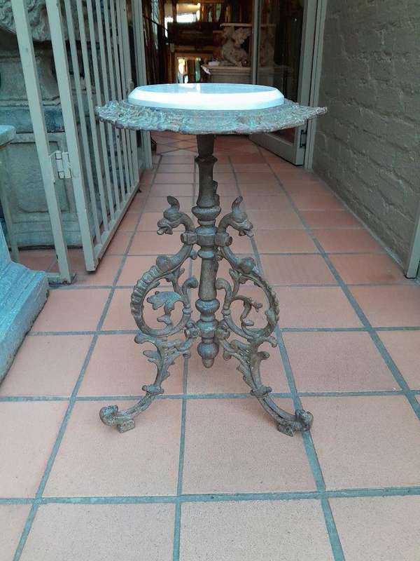 A 20th Century French Style Pair Of Cast-Iron Tables