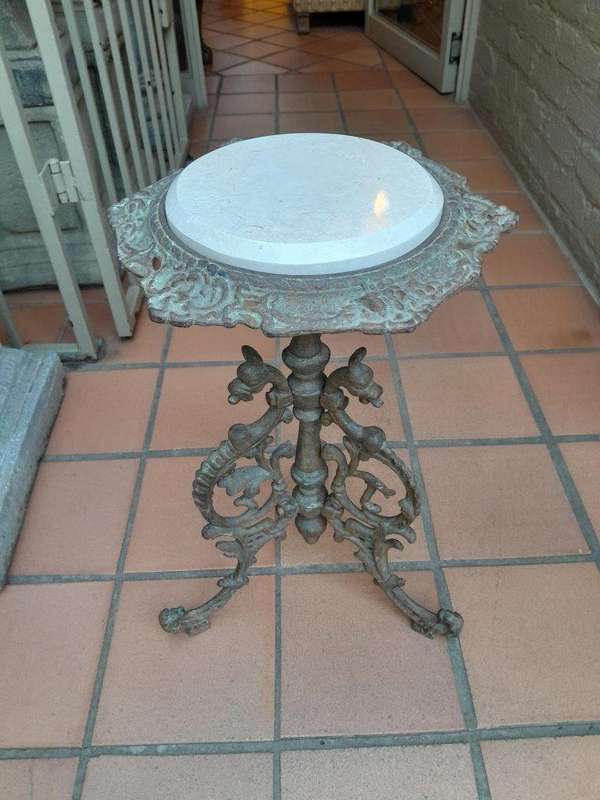 A 20th Century French Style Pair Of Cast-Iron Tables
