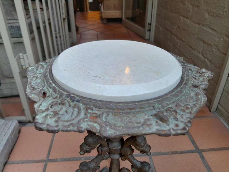 A 20th Century French Style Pair Of Cast-Iron Tables