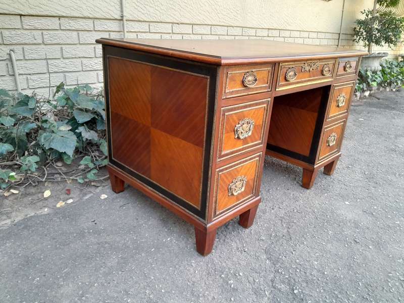 An Early 20th Century French Walnut And Gilt Mounted Desk