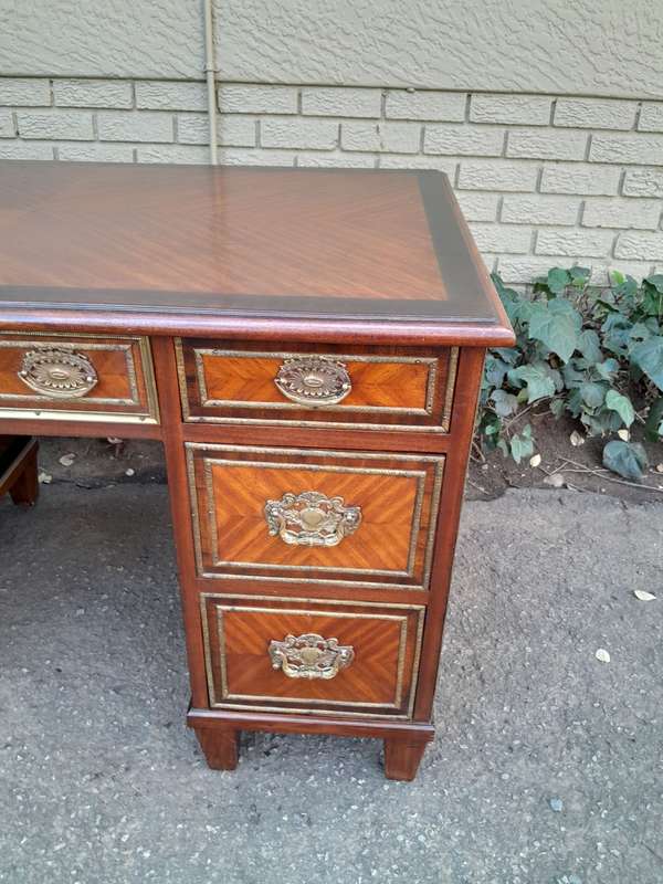 An Early 20th Century French Walnut And Gilt Mounted Desk