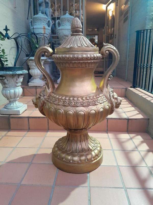 A  20th Century Of Gilt-Paint Bronze Urns ND