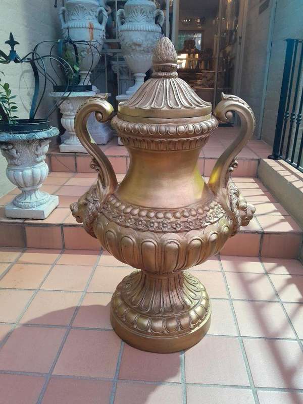 A  20th Century Of Gilt-Paint Bronze Urns ND