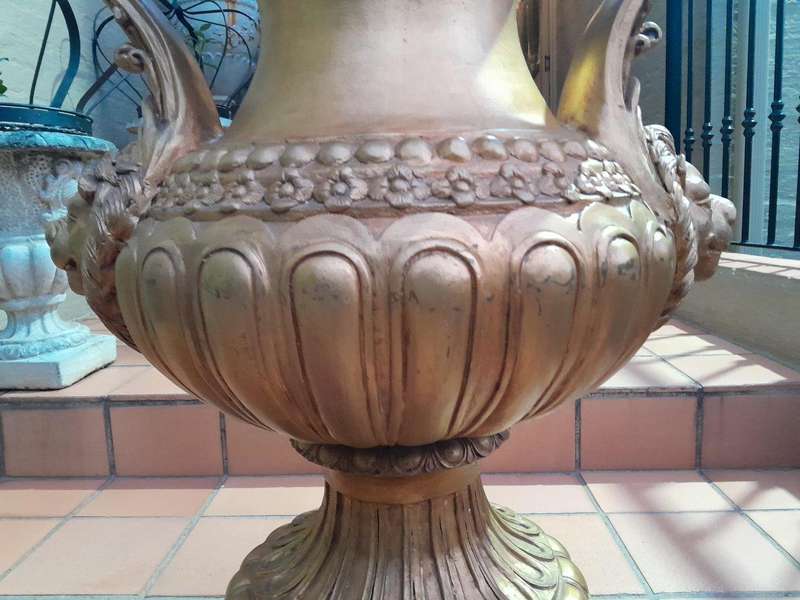 A  20th Century Of Gilt-Paint Bronze Urns ND