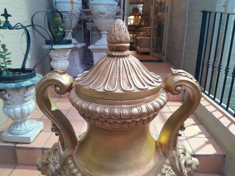 A  20th Century Of Gilt-Paint Bronze Urns ND