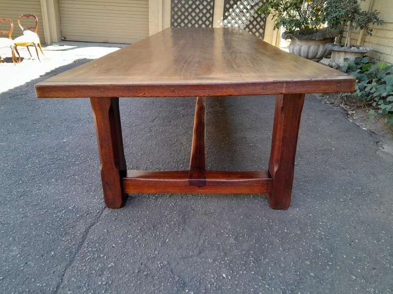 A 20th Century Massive Teak Refectory / Dining / Entrance Table  (12 To 14 Seater)