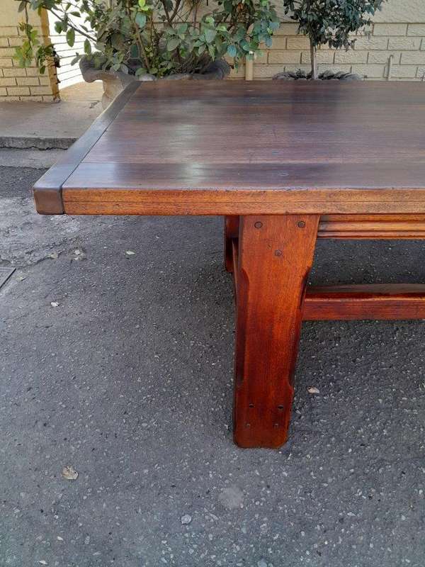 A 20th Century Massive Teak Refectory / Dining / Entrance Table  (12 To 14 Seater)