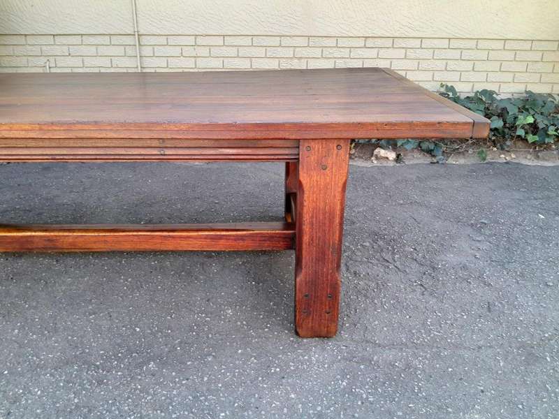 A 20th Century Massive Teak Refectory / Dining / Entrance Table  (12 To 14 Seater)