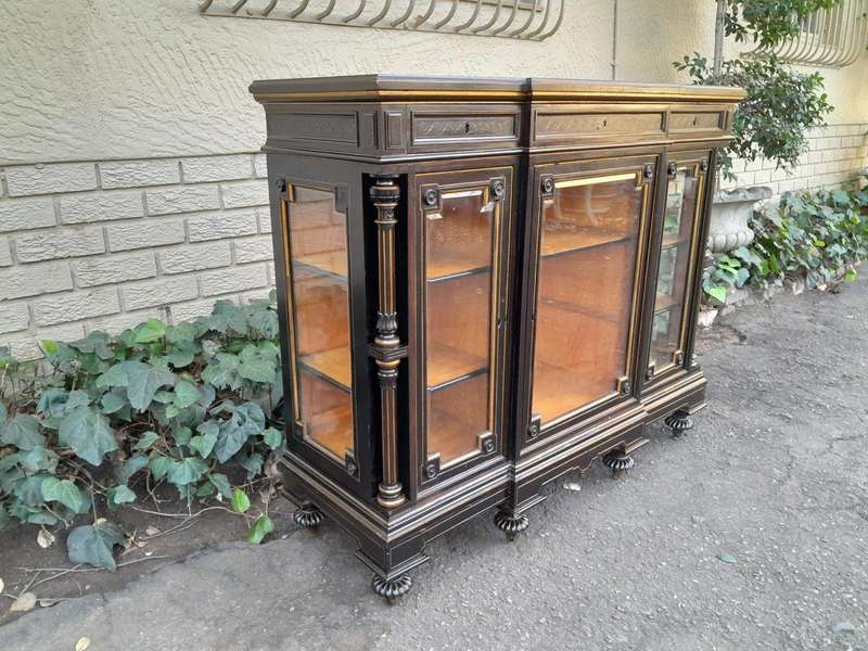A 19th Century French Ebonised And Gilt Cabinet ND