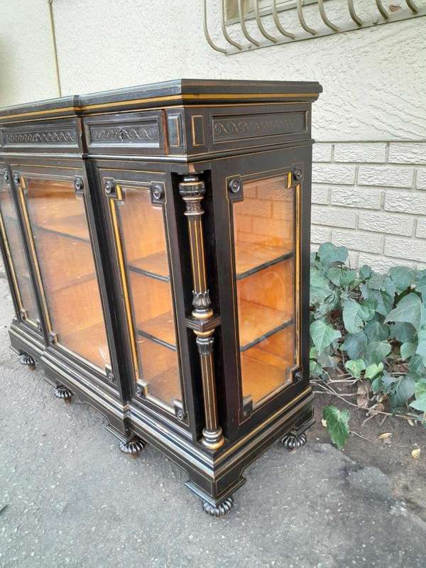 A 19th Century French Ebonised And Gilt Cabinet ND