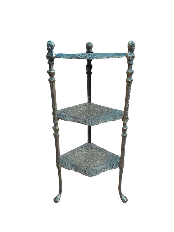 A 20th Century Chinoiserie Brass Stand On Paw Feet