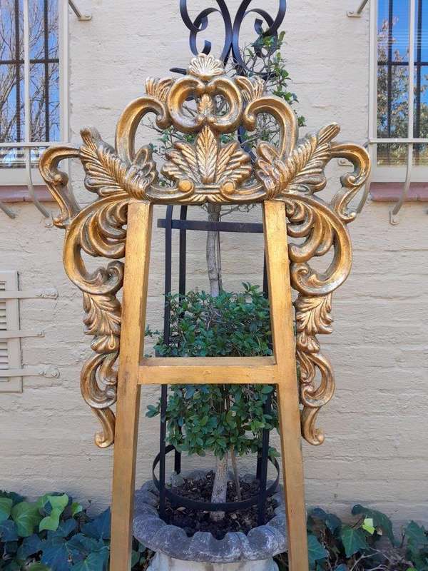 A Rare 20TH Century French Rococo Style Ornately Carved and Hand Gilded Easel