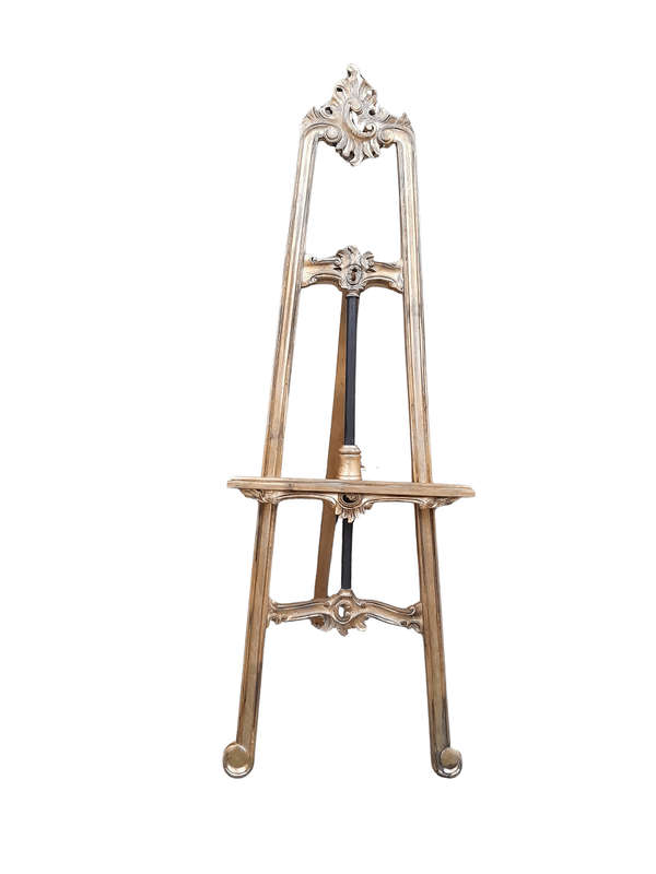 A French Rococo Style Carved and Hand Gilded  Wooden Easel