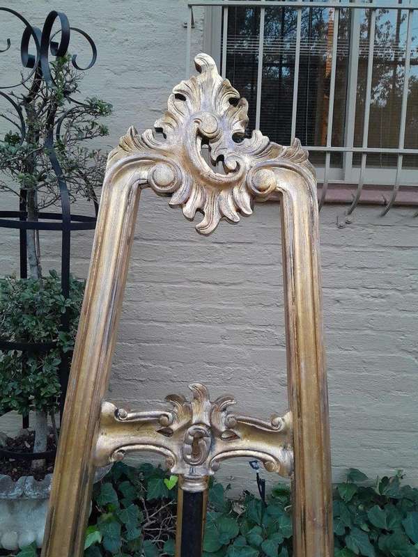 A French Rococo Style Carved and Hand Gilded  Wooden Easel