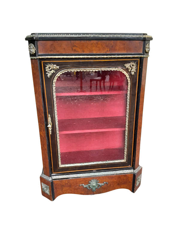 A 20th Century Victorian Mahogany And Ebonised Vitrine / Display Cabinet With Brass Mounts
