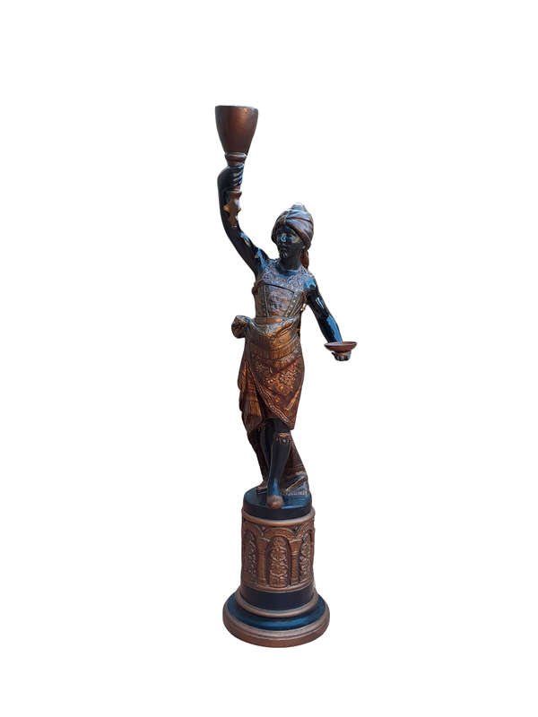 A Decorative 20th Century Venetian Blackamoor On Base