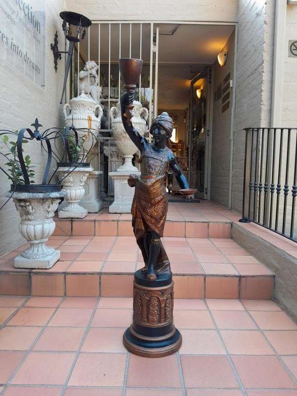 A Decorative 20th Century Venetian Blackamoor On Base