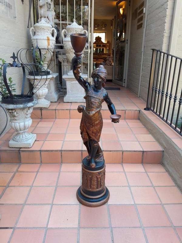A Decorative 20th Century Venetian Blackamoor On Base