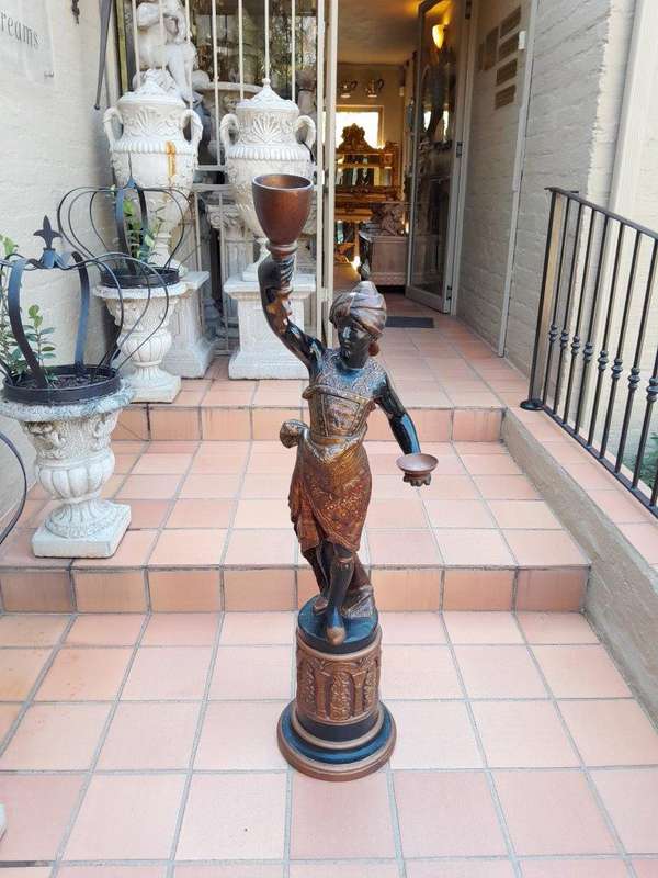 A Decorative 20th Century Venetian Blackamoor On Base