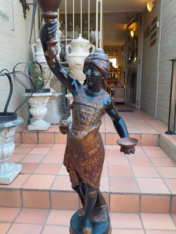 A Decorative 20th Century Venetian Blackamoor On Base