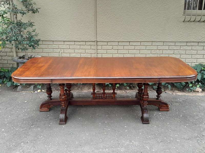 A 19thC French Style Carved Walnut Dining/Refectory Table