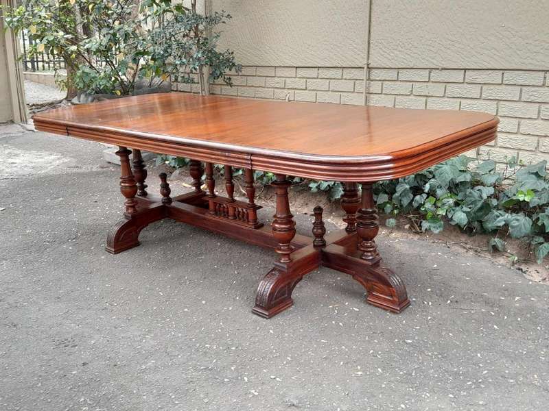 A 19thC French Style Carved Walnut Dining/Refectory Table