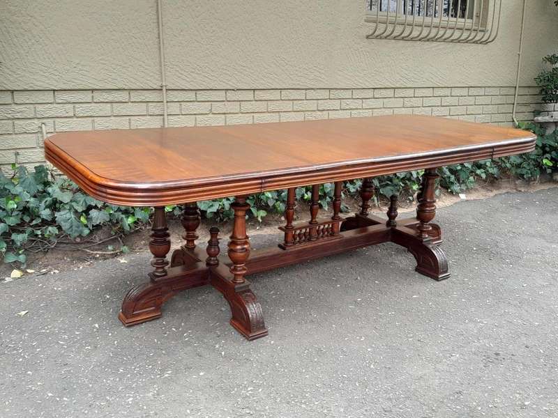 A 19thC French Style Carved Walnut Dining/Refectory Table
