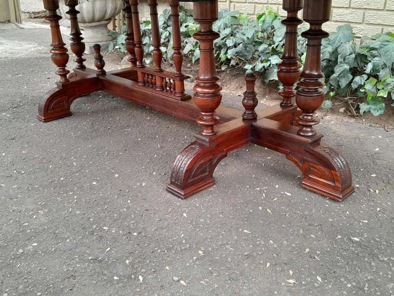 A 19thC French Style Carved Walnut Dining/Refectory Table
