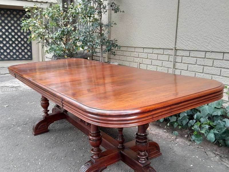 A 19thC French Style Carved Walnut Dining/Refectory Table