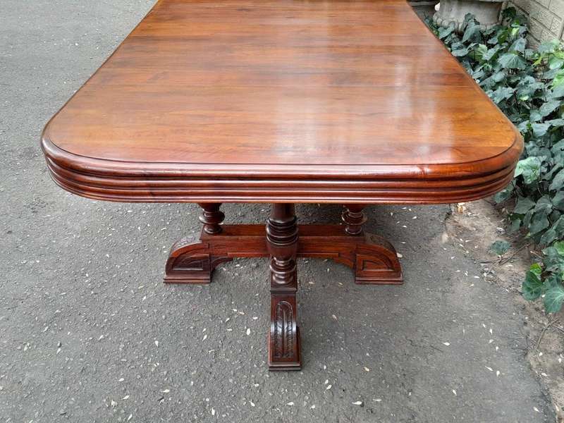 A 19thC French Style Carved Walnut Dining/Refectory Table