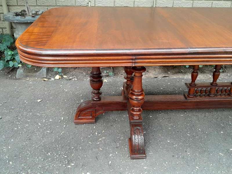 A 19thC French Style Carved Walnut Dining/Refectory Table