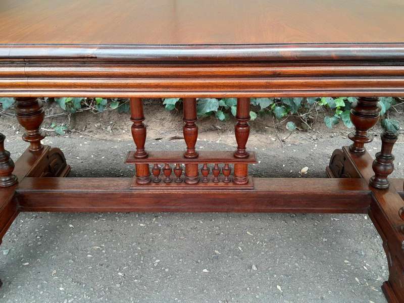 A 19thC French Style Carved Walnut Dining/Refectory Table