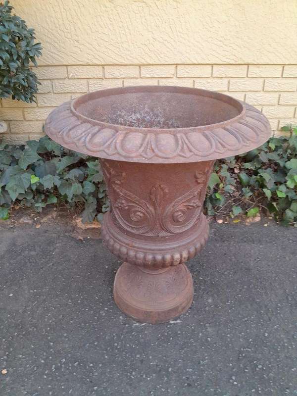 A  20th Century French Cast Iron Urn of Large Proportion