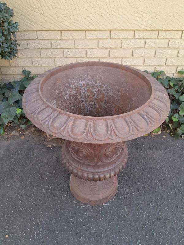 A  20th Century French Cast Iron Urn of Large Proportion