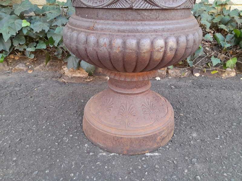 A  20th Century French Cast Iron Urn of Large Proportion