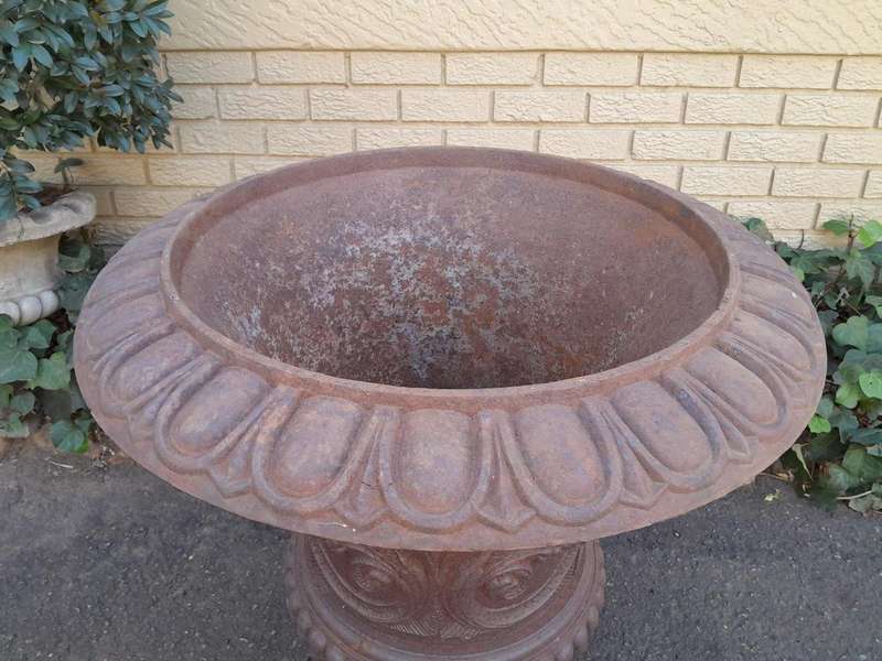 A  20th Century French Cast Iron Urn of Large Proportion