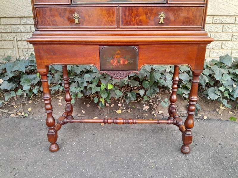 A 20th Century Burr-Walnut Chest on Stand