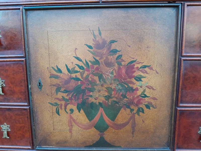 A 20th Century Burr-Walnut Chest on Stand