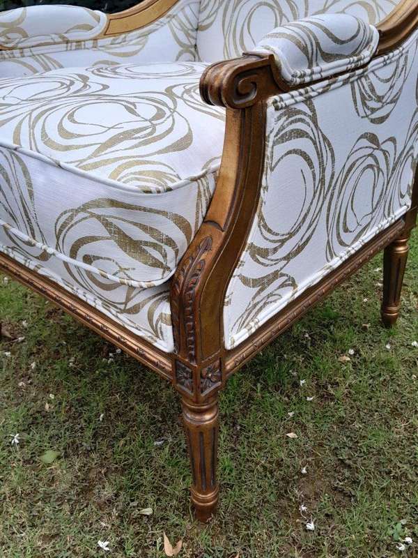 A 20th Century French Style Giltwood Armchairs