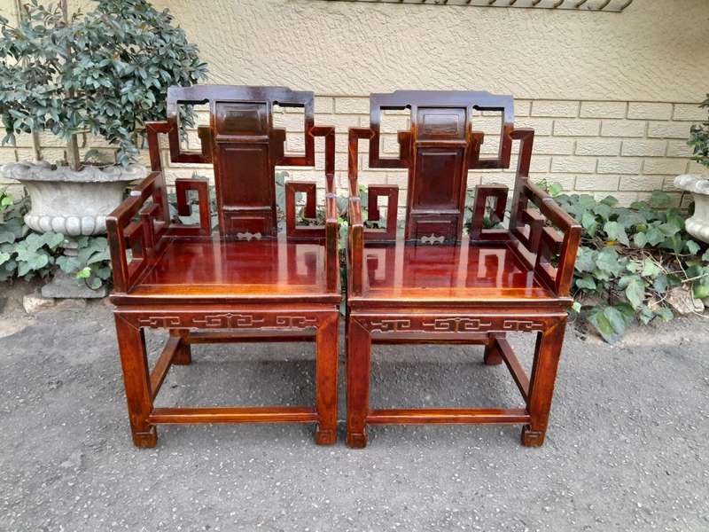 A Pair of Chinese Armchairs