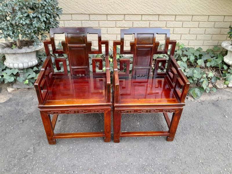 A Pair of Chinese Armchairs