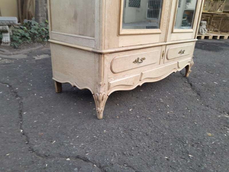 A 20th Century French Oak Armoire In A Contemporary Bleached Finish
