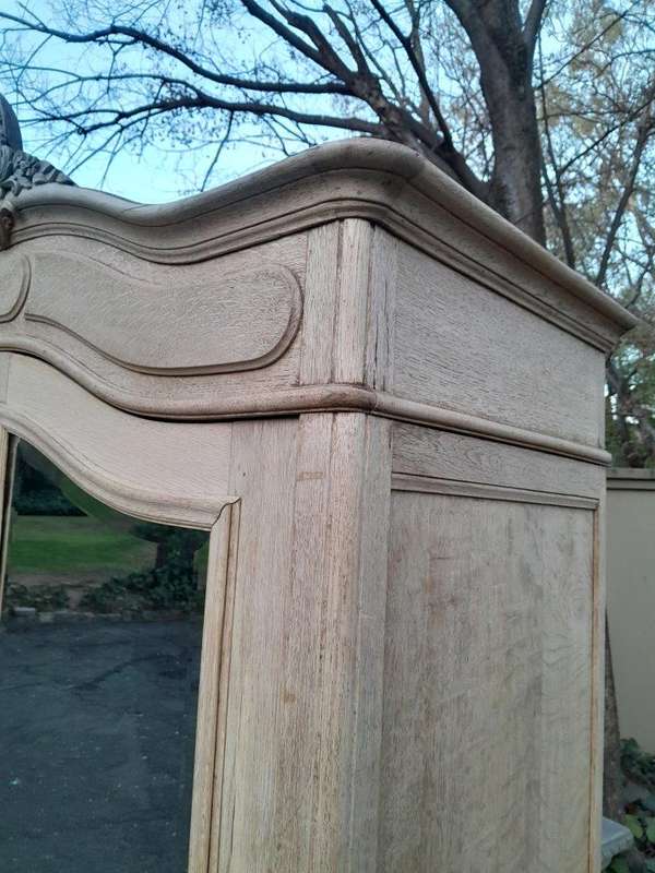 A 20th Century French Oak Armoire In A Contemporary Bleached Finish