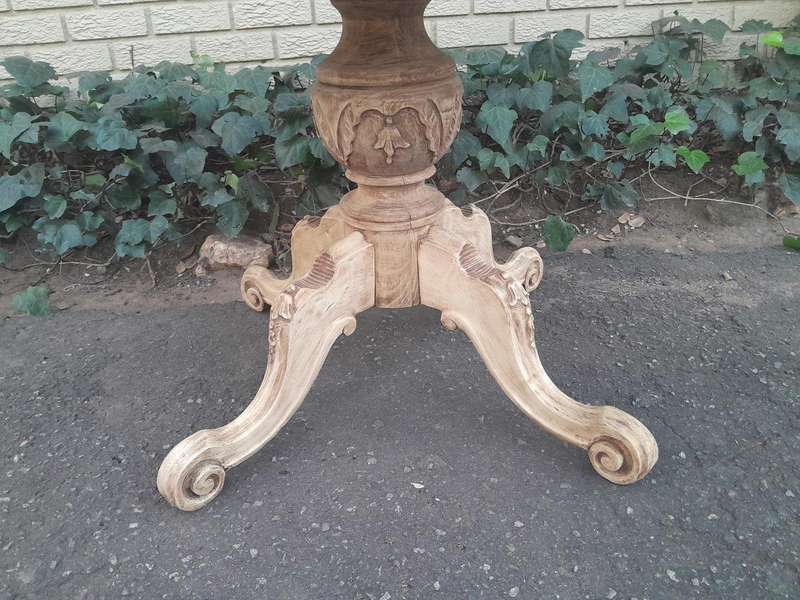 A 20th Century Dutch Walnut And Mahogany Table With Scalloped Edge And In A Contemporary Bleached...